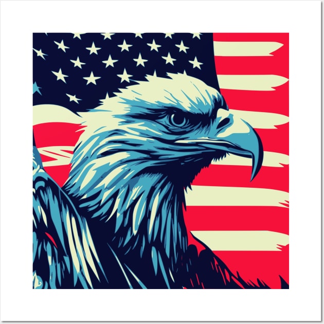 USA Eagle Flag Wall Art by Sanu Designs